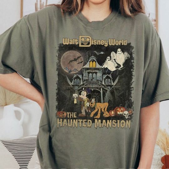 Disney The Haunted Mansion Shirt | Retro Mickey And Friends Haunted Mansion Shirt