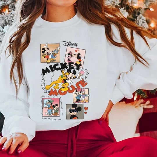 Mickey Mouse and Friends Sweatshirt, Disney Donald Daisy Goofy Pluto Friends Shirt