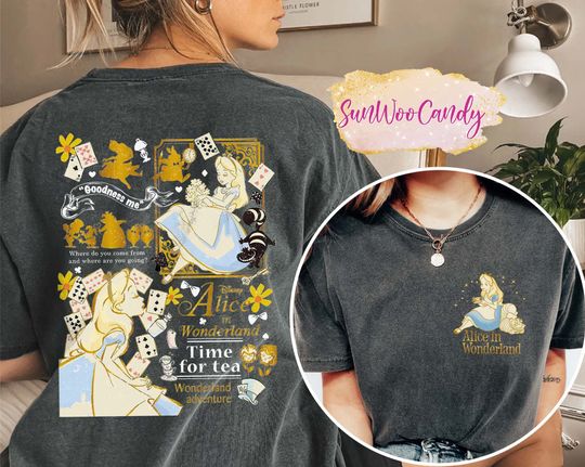 Alice in Wonderland T Shirt, Retro Disney Princess Comfort Colors Shirt