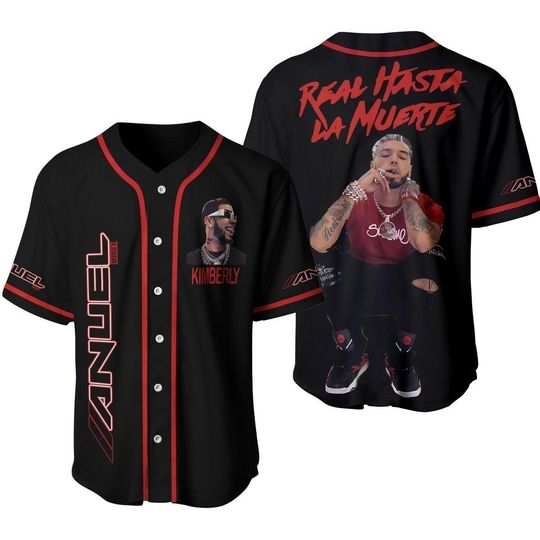 Anuel AA Vintage Jersey Shirt, Anuel AA Graphic Tees Vintage Baseball Jersey