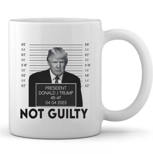 Donald Trump Mug, Trump Mug, Not Guilty Mug