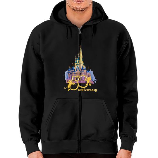 Disney 50th Anniversary Zip Hoodies, Disney Magic Kingdom Zip Hoodies, Matching Disney Family Zip Hoodies