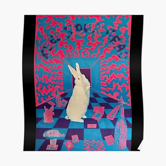 Feed Your Head White Rabbit Alice In Wonderland Premium Matte Vertical Poster