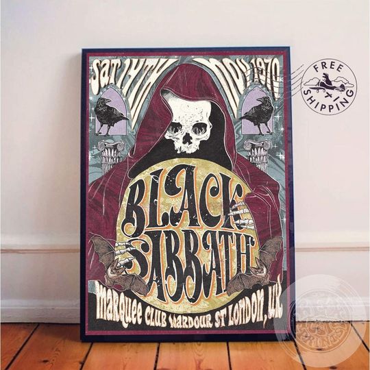 Black Sabbath | Live In London 1970 | Concert Poster
