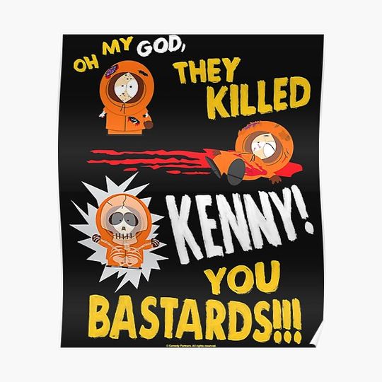 South Park They Killed Kenny Premium Matte Vertical Poster