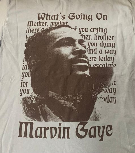 Discover Marvin Gaye Light Blue Shirt What's Going On Motown Music Soul