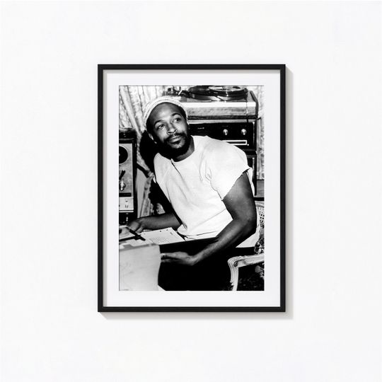 Marvin Gaye Posters / Marvin Gaye Black and White Wall Art