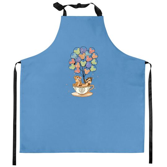 Disney Chip And Dale Teacup Balloons Kitchen Aprons, Double Trouble Kitchen Aprons