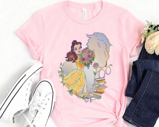 Disney 100 Platinum Princess Collection Belle T-Shirt, Magic Kingdom, 100 Years Of Wonder Tee