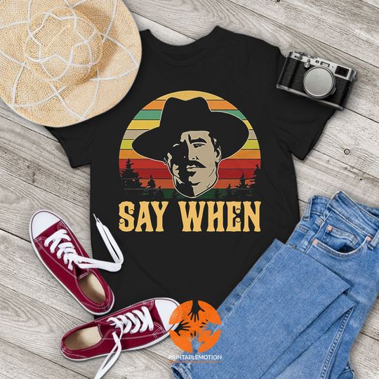 Tombstone Doc Holliday Say When Vintage T-Shirt, Doc Holliday Shirt