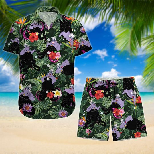 Ursula Shirt, Ursula Hawaiian Shirt, Disney Hawaii Shirt