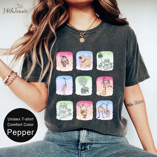 Disney Up Family Watercolor Shirt, Up Balloon Shirt, Dug, Up Movie