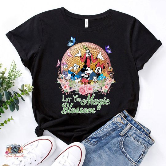 Let The Magic Blossom Shirt, Disney Epcot Flower And Garden Festival Shirt, Floral Epcot Shirt