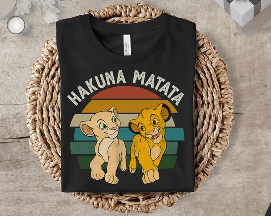 Retro Disney Lion King Simba Nala Hakuna Matata Portrait Shirt Vintage