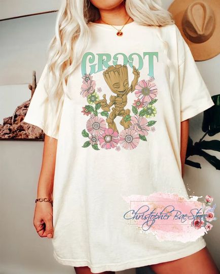 Retro Groot Floral Dance Shirt, Guardians Of The Galaxy Shirt, Disney Trip Shirt