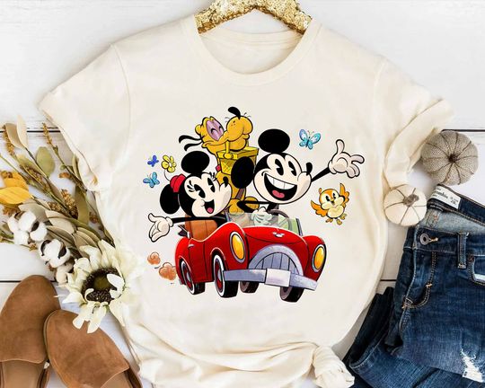 Discover Cute Disney Mickey & Minnie's Runaway Railway Chuuby Pulo Retro Shirt, WDW Trip Unisex T-shirt