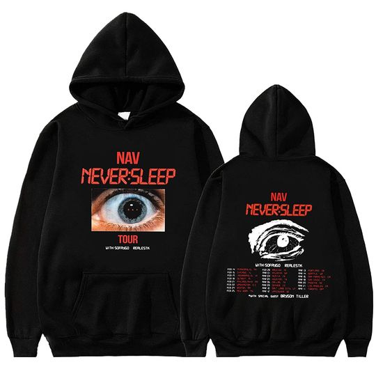 NAV Never Sleep North American Tour 2023 2 side hoodie