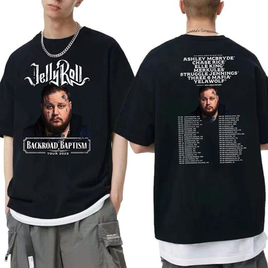 Discover Jelly Roll Tour 2023 Shirt , Tour Merch Jelly Roll T-Shirt