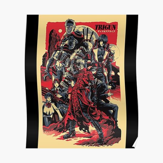 Anime gun (TRIGUN) poster Classic . Premium Matte Vertical Poster