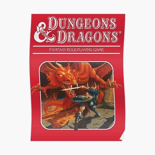 Dungeons & Dragons Base set artwork Premium Matte Vertical Poster