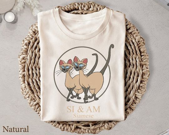 Custom SI & AM Cat Names And Breeds Shirt Lady and the Tramp Shirt