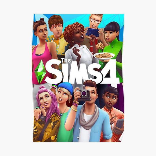 Discover The Sims 4 Game Cover Premium Matte Vertical Poster