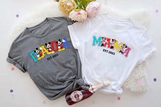 Disney Mom Dad Shirt, Custom Disney Family Shirts, Disney Mommy Daddy Shirt