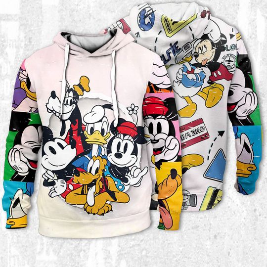 Disney Friend Vintage Hoodie 3D, Mickey Best Friends Shirt 3D, Disney Trip
