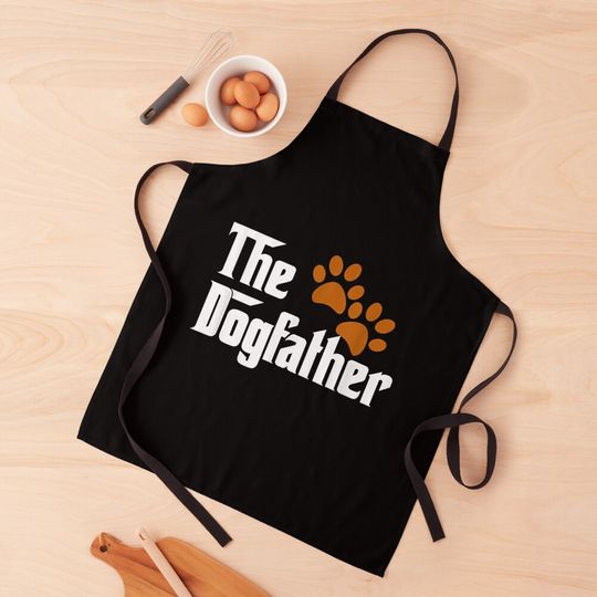 Cool Dog Dad Dog Father Shirt The DogFather Apron