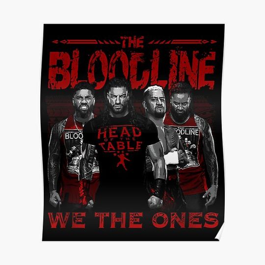 Wrestling Entertainment The Bloodline We The Ones Photo Group Shot Premium Matte Vertical Poster