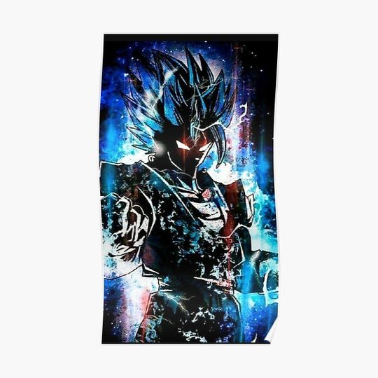 Gogeta SSJ God Blue Premium Matte Vertical Poster