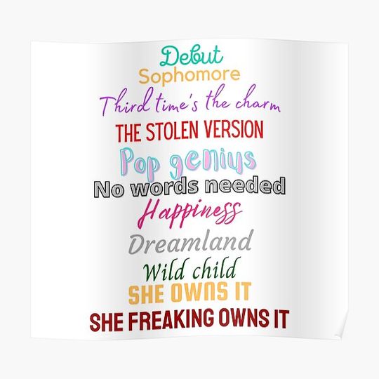 Discover Taylor - She owns it Premium Matte Vertical Poster