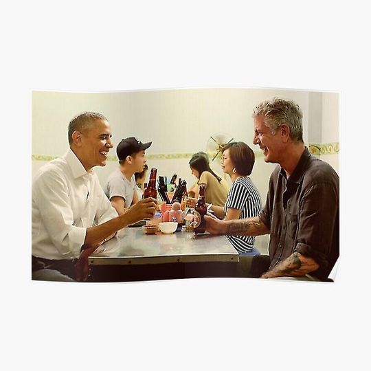 anthony bourdain and barack obama Poster
