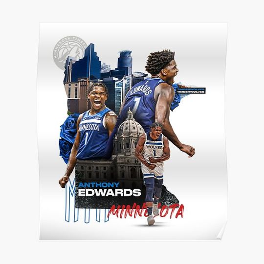 Anthony Edwards Premium Matte Vertical Poster