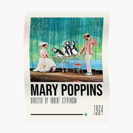 Mary Poppins Art Movie Poster Premium Matte Vertical Poster