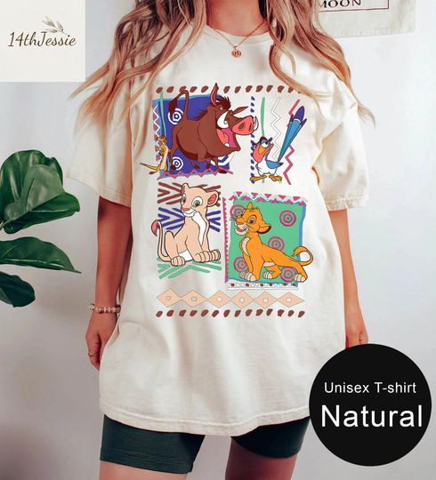 Retro 90s Disney Lion King Simba And Timon Graphic Shirt