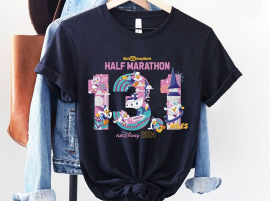 Disney Donald And Daisy Duck Half Marathon 13.1 Miles Shirt