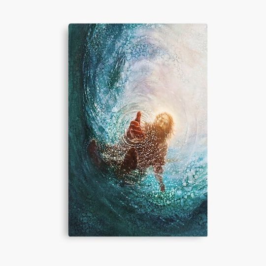 The Hand of God Painting - Jesus Give Me Your Hand, Unique Jesus Art Canvas