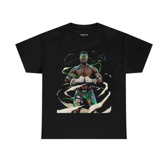 Israel Adesanya Anime Stylebender T-Shirt with Menacing Narutoo-Inspired Graphics UFC Shirt
