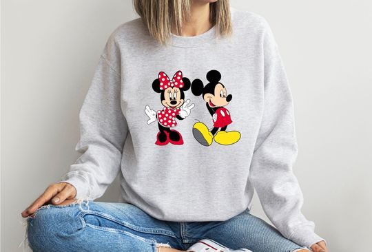 Discover Mickey and Minnie Sweatshirt, Walt Mickey and Minnie Cute Sweatshirt