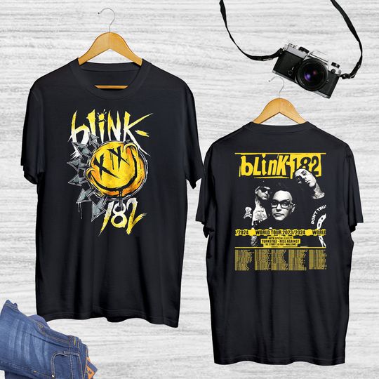 Smile B182 Band World Tour 2023 Shirt, Blink Smile 182 Vintage T-shirt, B182 Fan Gift Shirt