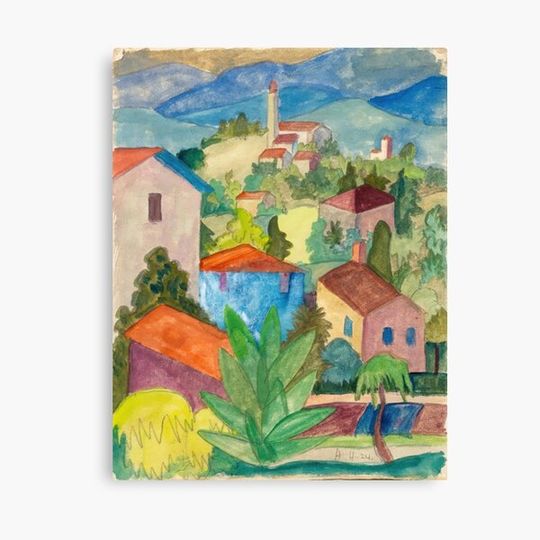 Discover Hermann Hesse - Landschaft im Tessin (1924) Canvas