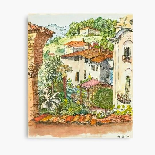 Hermann Hesse Klingsors Balkon, Casa Camuzzi (1930) Canvas