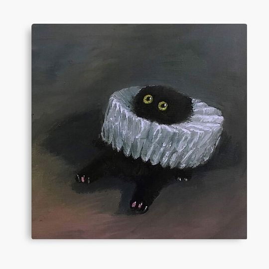 Vanessa Stockard black cat is sinking Canvas