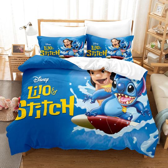 3D Printed Cute Disney Lilo Stitch Bedding Duvet Cover Set