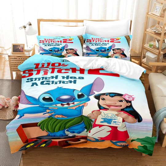 3D Printed Cute Disney Lilo Stitch Bedding Duvet Cover Set