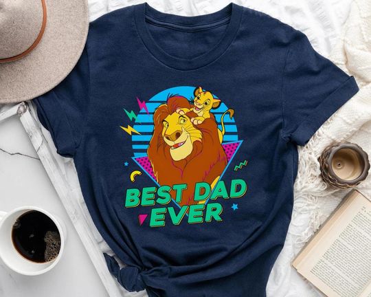 Best Dad Ever Mufasa Simba The Lion King T-Shirt Disney Trip 2023