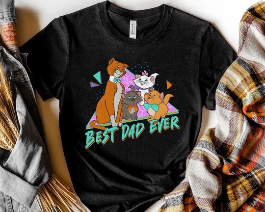 Discover Best Dad Ever Thomas Malley The Aristocats T-Shirt Disney Trip 2023