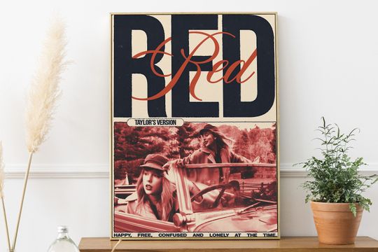 Red Album Taylor Poster, Music Album