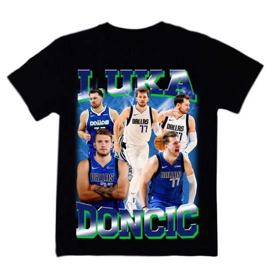 Luka Doncic and Kyrie Irvin Graphic Mavericks Basketball Tee Shirt